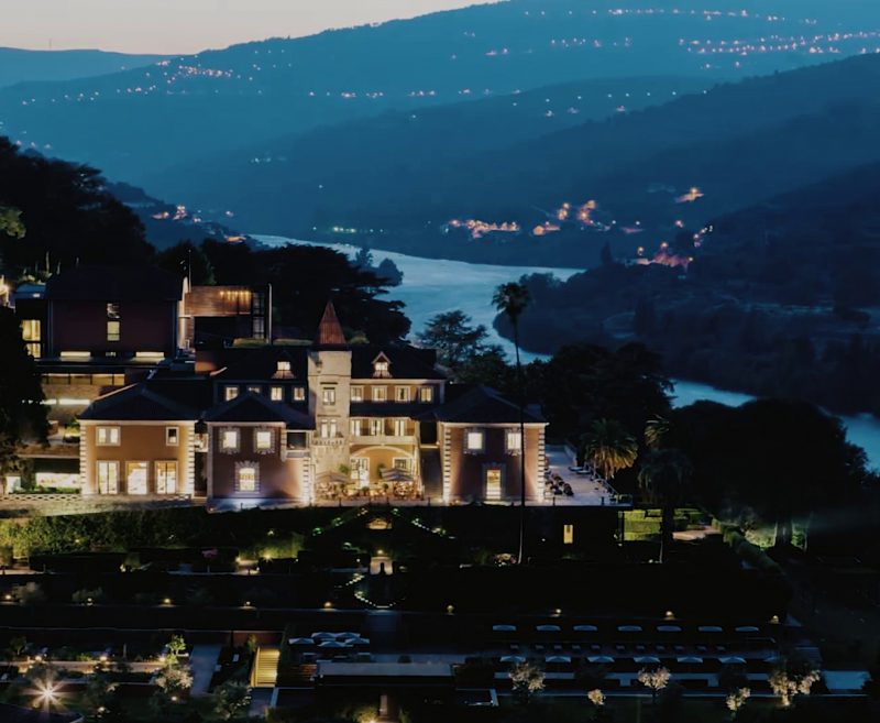river douro landscape at night view to hotel six senses